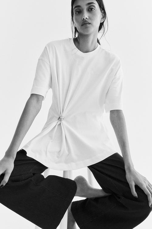 Metal-detail t-shirt - white