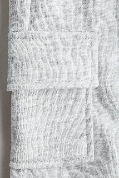 Sweatshirt cargo shorts - light grey marl 