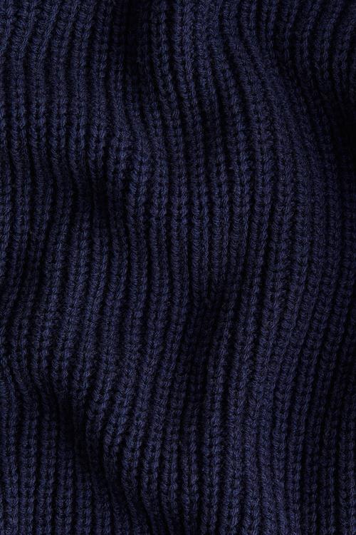 Cotton-blend jumper - navy blue 