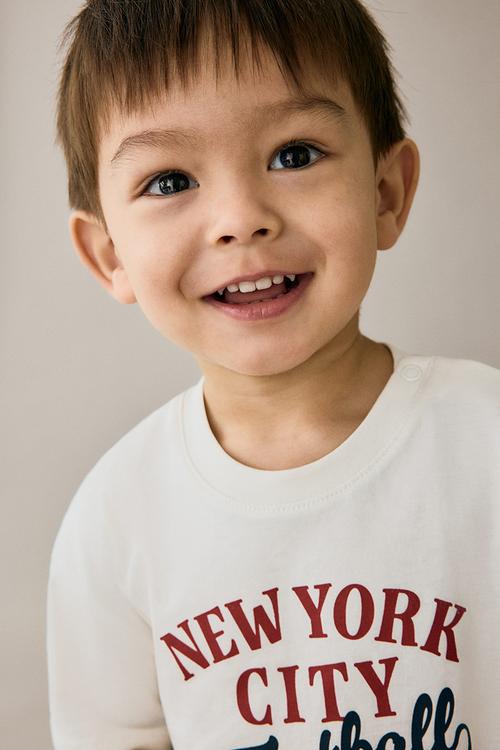 Printed cotton t-shirt - white new york city