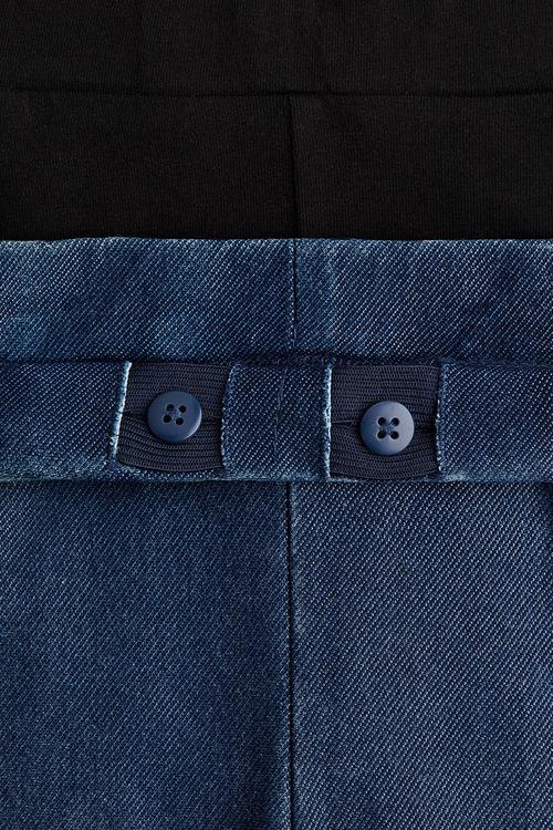2 pack flared jeggings - black & dark denim blu