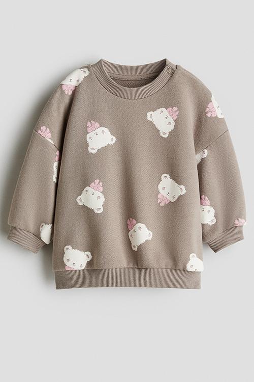 Printed sweatshirt - beige bears