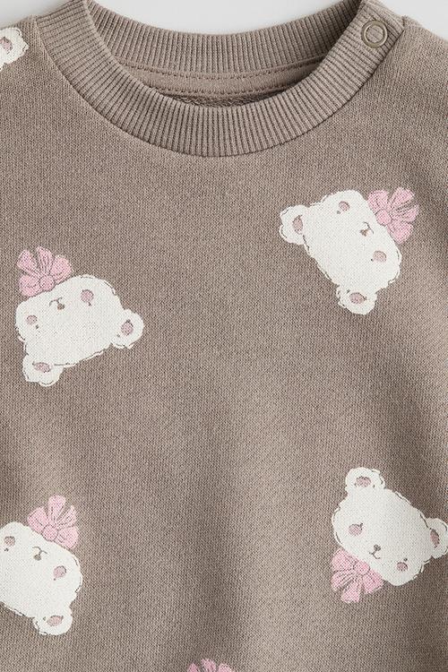 Printed sweatshirt - beige bears