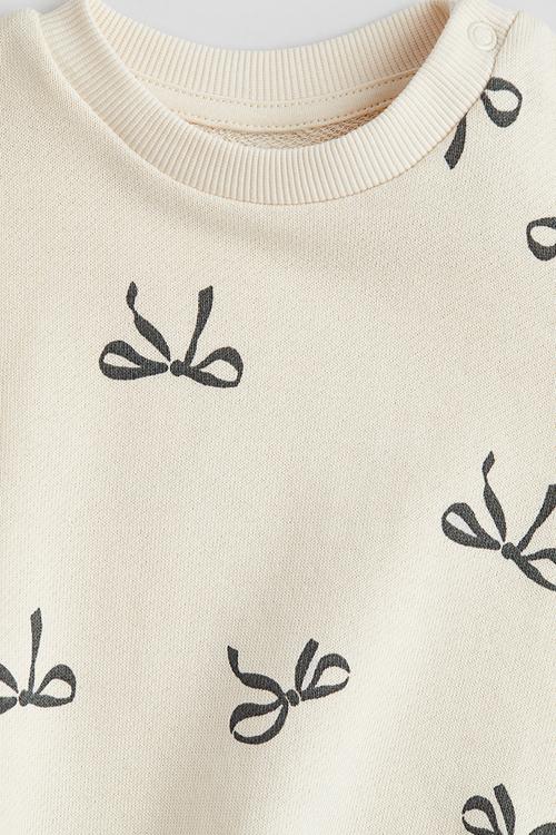 Printed sweatshirt - cream/bows 
