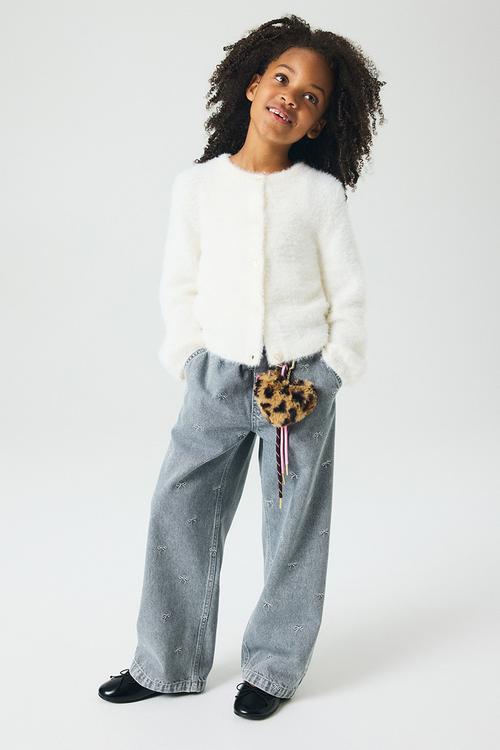 Fluffy cardigan - white