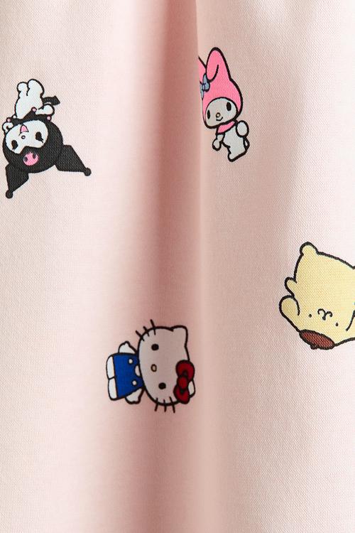 Printed sweatshirt dress - light pink/sanrio