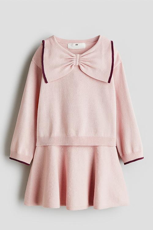 2-Piece jumper and skirt set - light pink