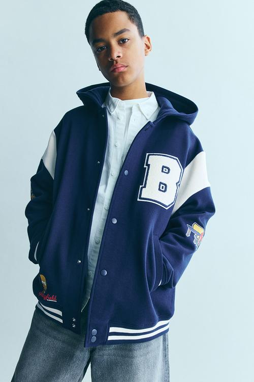 Sweatshirt baseball jacket - navy blue the simpsons
