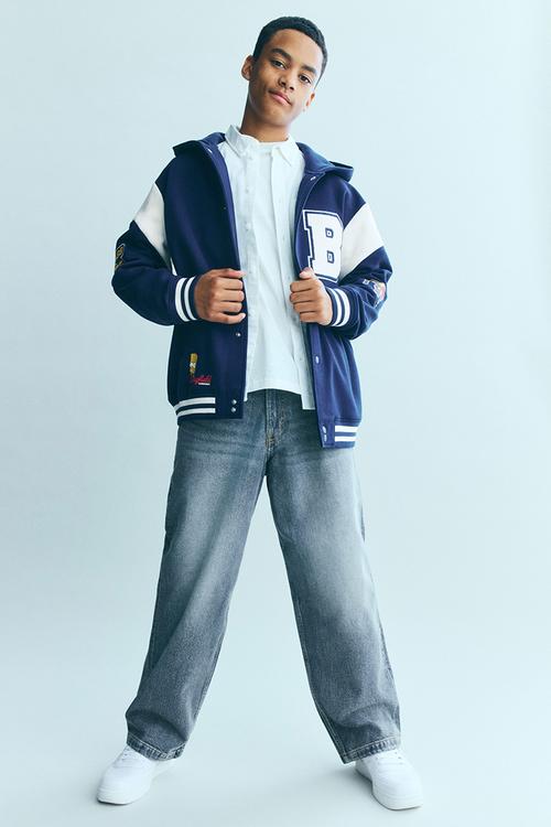 Sweatshirt baseball jacket - navy blue the simpsons