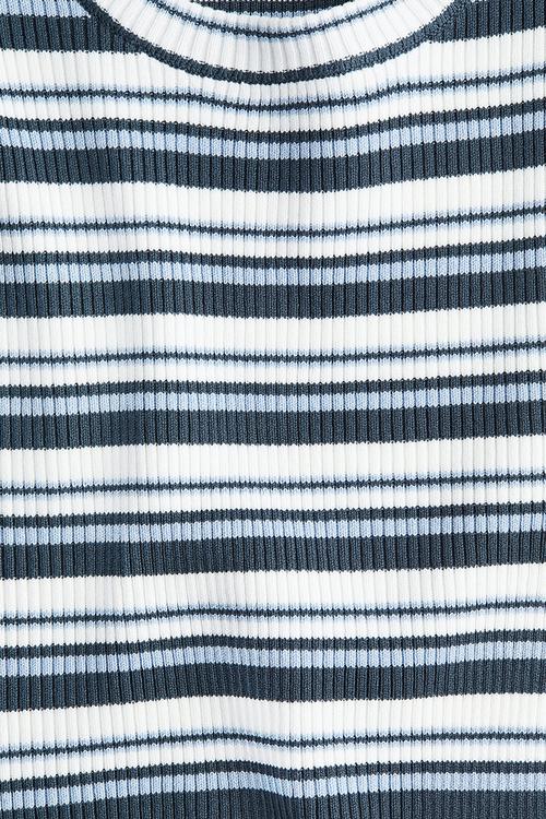 Short rib-knit top - blue,multi