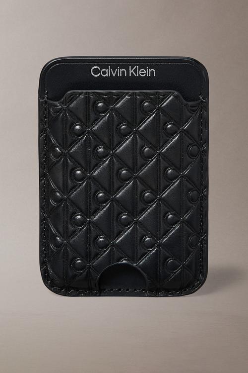 Aop Leather Magnetic Ub1 Wallet- Black