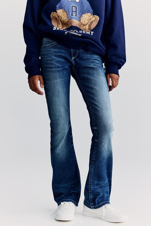 Bootcut leg low jeans - denim blue 