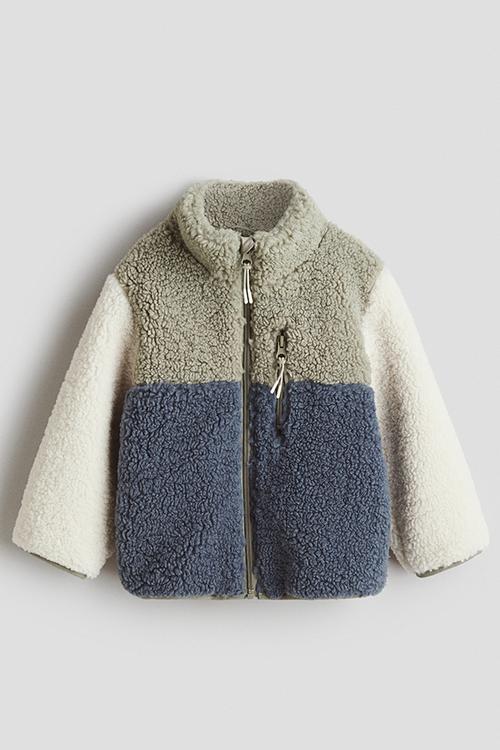 Teddy jacket - dusty green/steel blue 