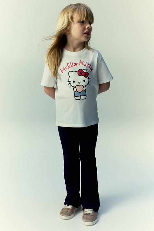 2-Piece set with top and leggings - white hello kitty