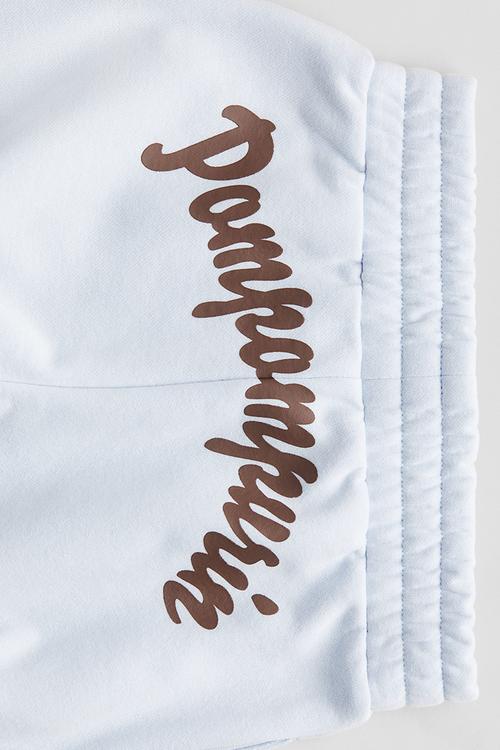 Wide brushed-inside joggers - light blue pompompurin