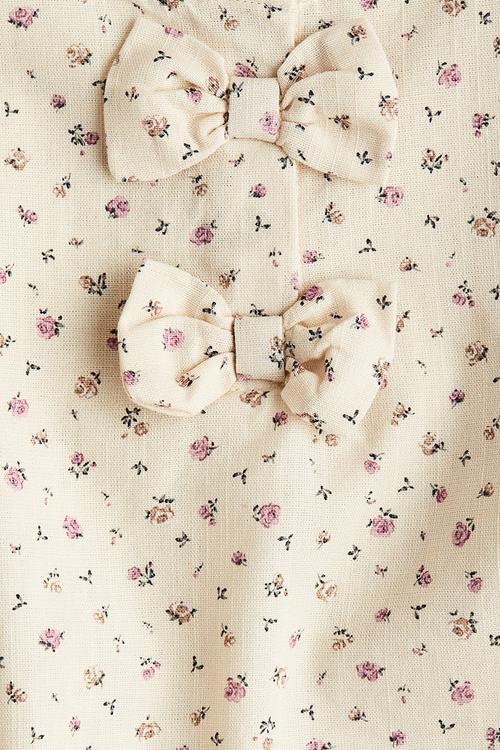 Bow-detail cotton blouse - beige
