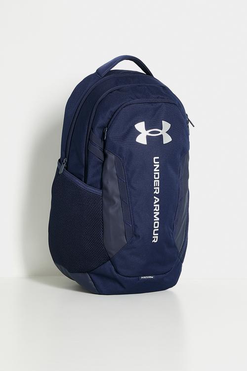 UA Hustle 6.0 Backpack - Midnight Navy / Midnight Navy / Metallic Silver