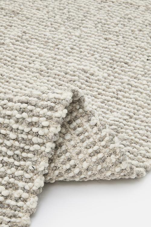 Loom Handwoven Nz Wool Blend Rug - Natural