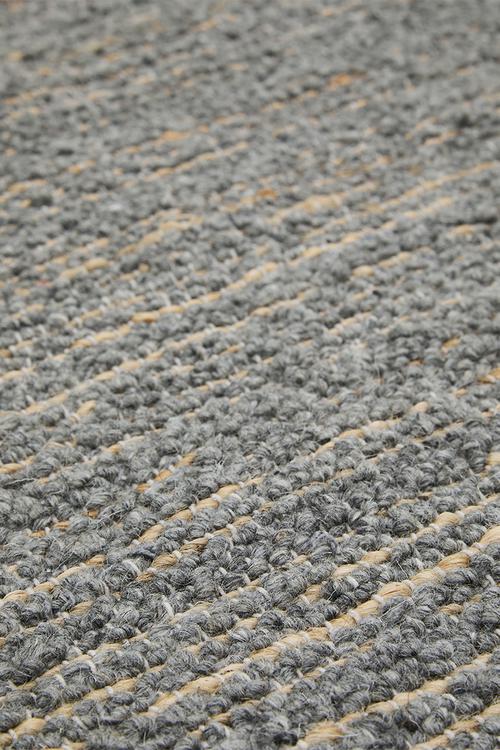 Eris Handwoven Wool Jute Rug - Charcoal