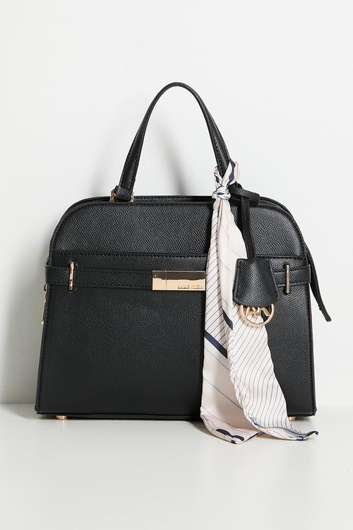 Exclusive Medium Satchel With Detachable Strap Bag - Black
