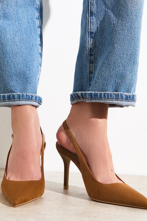 C S Tall slingback heel - tan