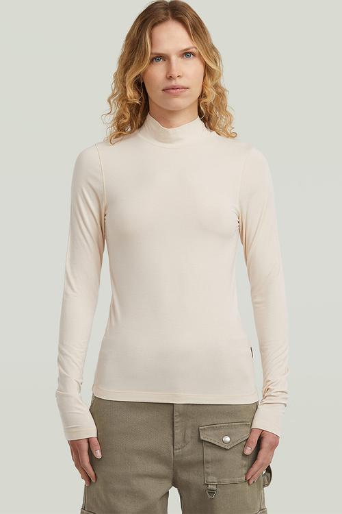 Mock slim t l\s wmn - white