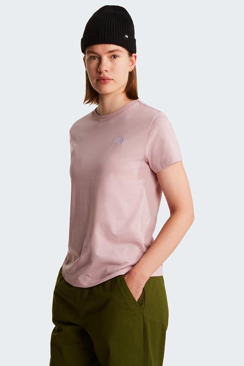 W Evolution Simple Dome Slim Short Sleeve Tee - Metal Pink