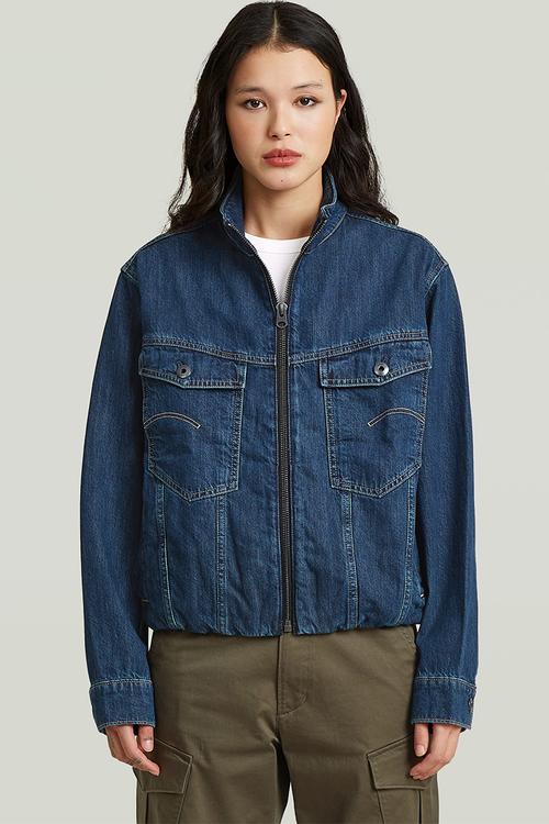 Rib Trucker Jacket wmn - Antique faded sentry blue