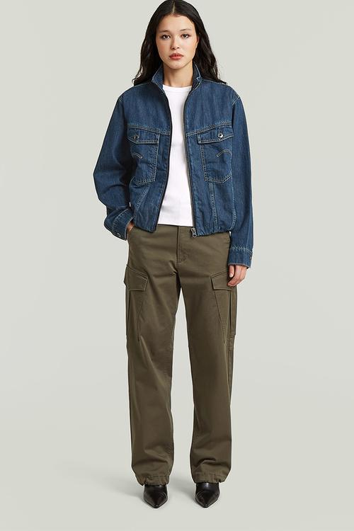 Rib Trucker Jacket wmn - Antique faded sentry blue