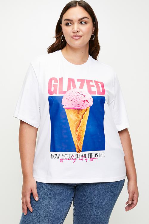 Plus Statement Tee - Ice Cream