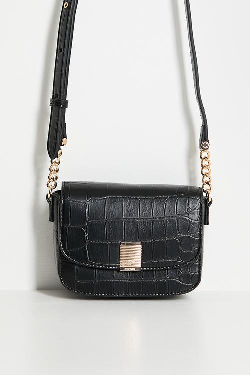 Exclusive Cam Crossbody Flap Bag - Black