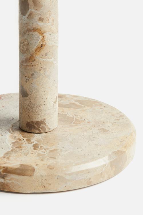 Marble paper towel holder - beige