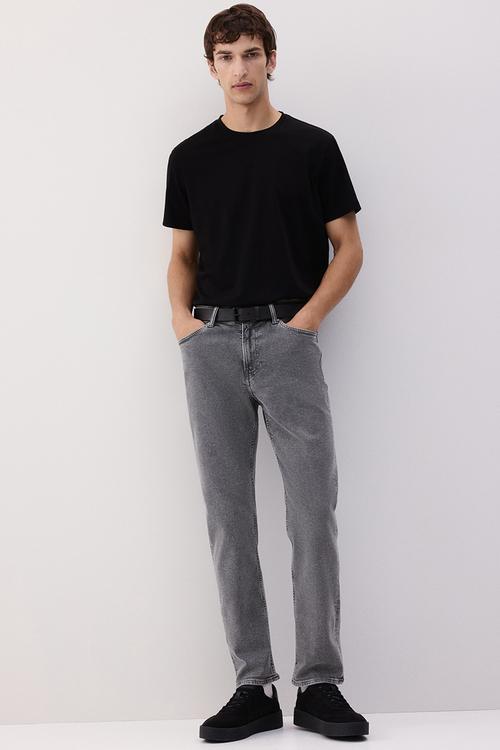 Straight regular jeans - dark grey