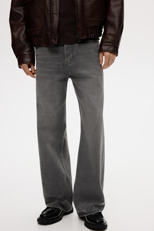 Loose straight jeans - dark grey