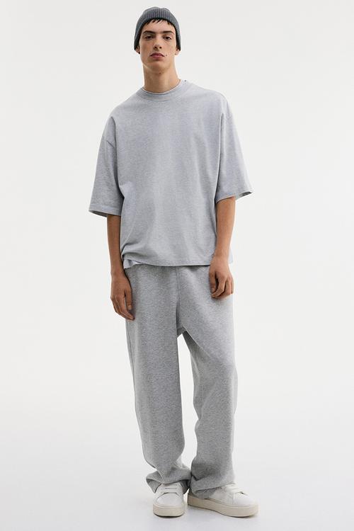 Oversized fit t-shirt - grey marl 
