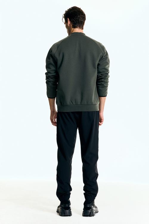 Sports bomber jacket with drymove™ - dark dusty green