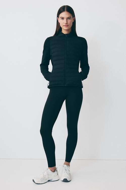 Hybrid padded jacket with thermomove™ - black