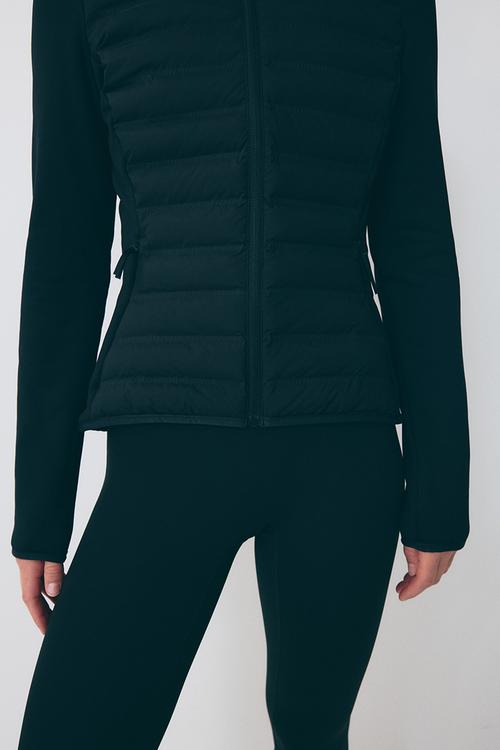 Hybrid padded jacket with thermomove™ - black