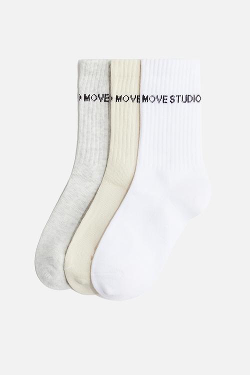 3 pack sports socks with drymove™ - white