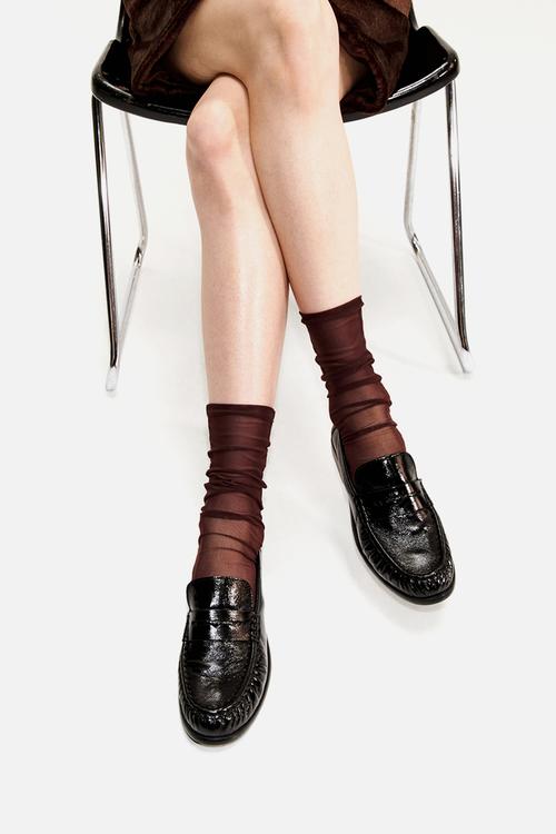 Leather loafers - black