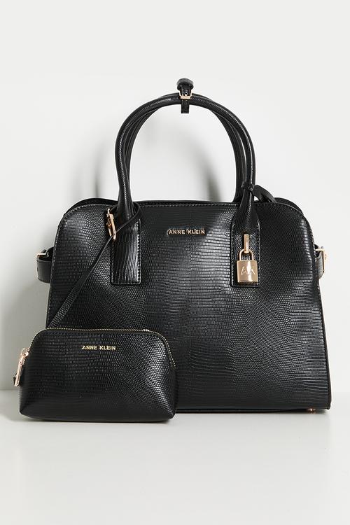 Exclusive Small Curved Satchel With Detachable Strap Bag-Black