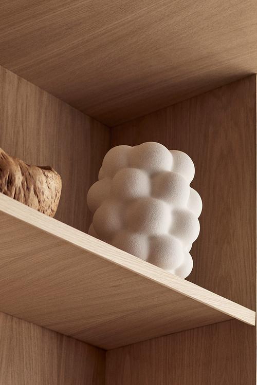 Large bubbly stoneware vase - white