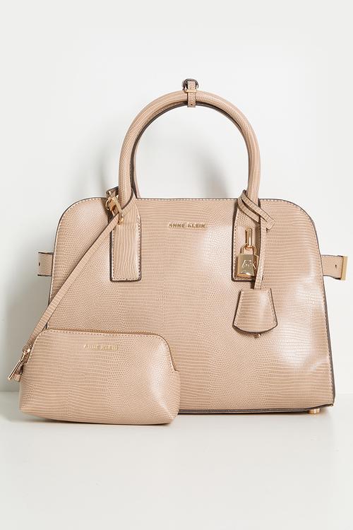 Exclusive Small Curved Satchel With Detachable Strap Bag-Mocha