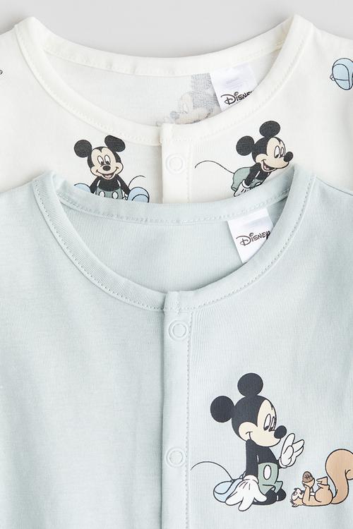 2-Pack printed pyjamas - light turquoise mickey mouse