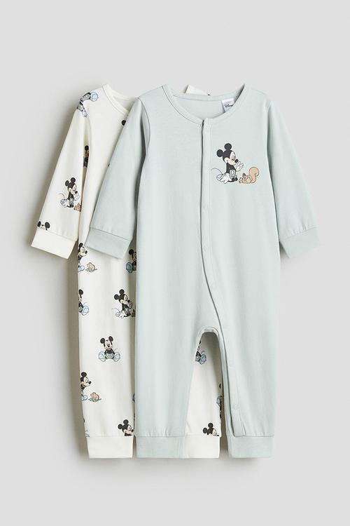 2-Pack printed pyjamas - light turquoise mickey mouse