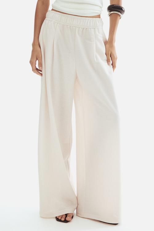 Pull-on trousers - cream