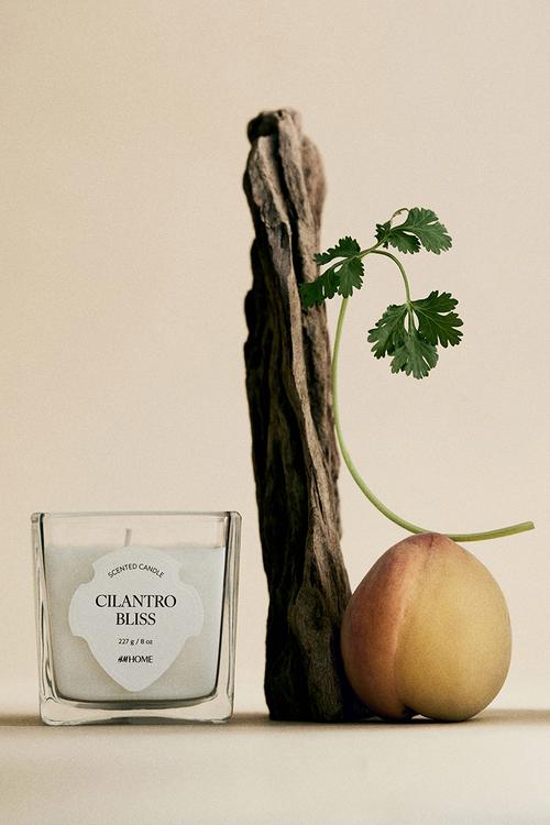 Scented candle in glass holder - transparent