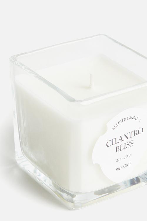 Scented candle in glass holder - transparent