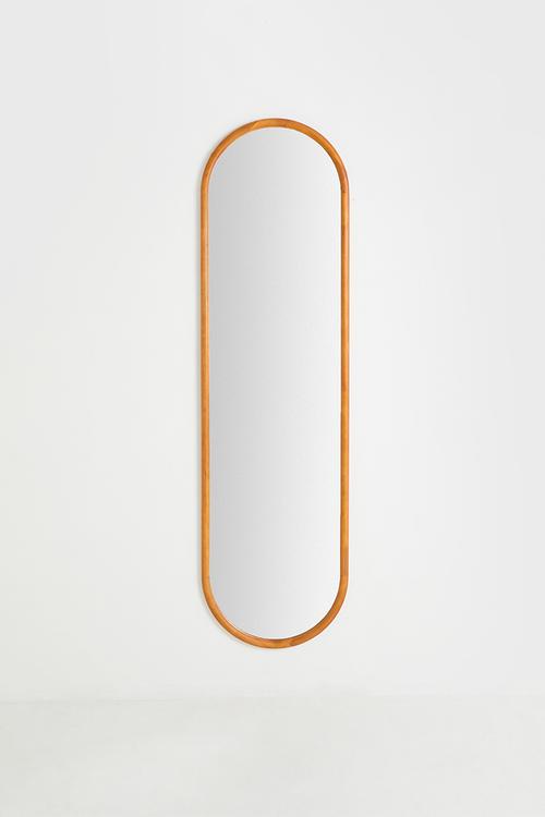 Wooden Pill Full Length Mirror - Natural