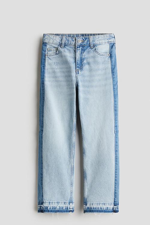 Baggy fit bootcut leg jeans - light denim blue